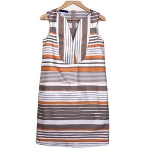 Les Copains Blue Tessuto Striped BVM Spa Dress